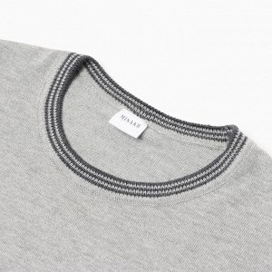 Джемпер мужской короткий рукав MINAKU REGULAR FIT: серый меланж