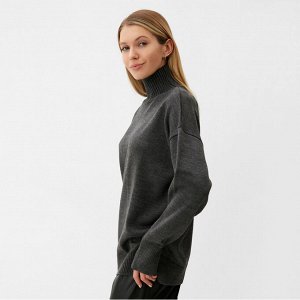 Джемпер вязанный женский MINAKU:Knitwear collection цвет антрацит, р-р 50-52