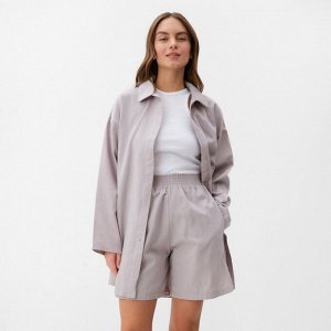 Комплект женский (рубашка, шорты) KAFTAN размер, серый