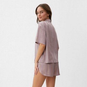 Пижама женская (рубашка и шорты) KAFTAN "Полоса" размер, розовый