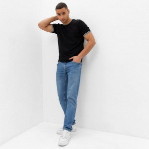 Джемпер мужской короткий рукав MINAKU REGULAR FIT: чёрный