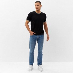 Джемпер мужской короткий рукав MINAKU REGULAR FIT: чёрный