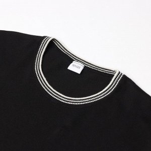 Джемпер мужской короткий рукав MINAKU REGULAR FIT: чёрный