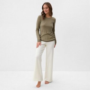 Лонгслив женский KAFTAN: Basic line цвет хаки