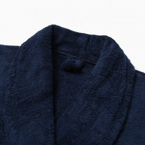 Халат мужской, "Банный", цвет темно-синий, размер 48