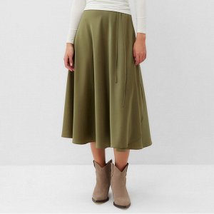 Юбка миди на запах женская MIST Classic Collection, хаки