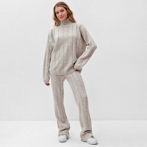 Костюм женский (джемпер+брюки) MINAKU:Knitwear collection цвет капучино