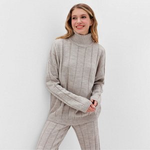 Костюм женский (джемпер+брюки) MINAKU:Knitwear collection цвет капучино