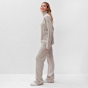 Костюм женский (джемпер+брюки) MINAKU:Knitwear collection цвет капучино