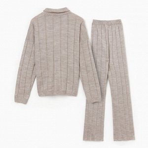 Костюм женский (джемпер+брюки) MINAKU:Knitwear collection цвет капучино