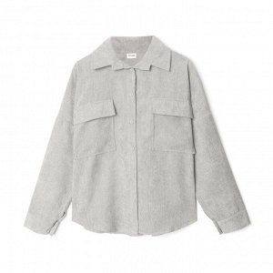 Блузка женская, MINAKU: Velvet collection цвет светло-серый