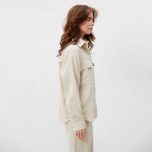 Блузка женская, MINAKU: Velvet collection цвет молочный