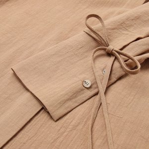 Рубашка женская MINAKU: Casual Collection цвет бежевый