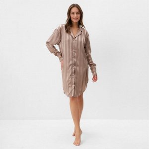 Сорочка женская KAFTAN Silk "Полоса" размер, пудровый