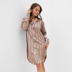 Сорочка женская KAFTAN Silk "Полоса" размер, пудровый