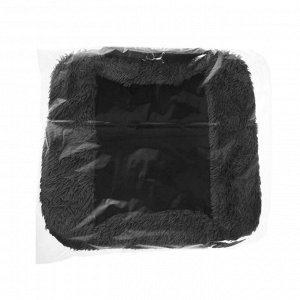 Накидка на сиденье МАТЕХ ALASKA LINE, мех, 48 х 52 см, черный, темно-серый