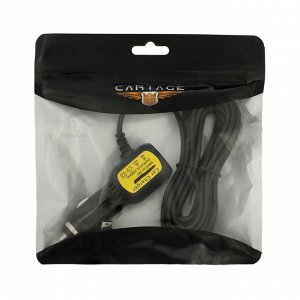Зарядное устройство Cartage, угловой mini USB, 2 USB 3,4 А, 5 В, провод 3,5 м