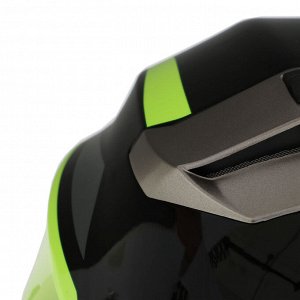 Шлем модуляр с двумя визорами, модель - BLD-160E, черно-желтый