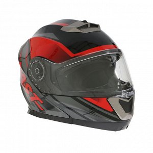 Шлем модуляр с двумя визорами, модель - BLD-160E, черно-красный