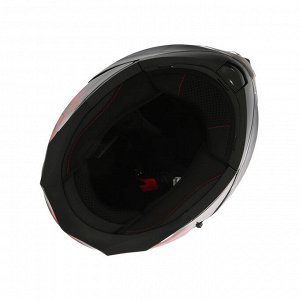 Шлем модуляр с двумя визорами, модель - BLD-160E, черно-красный