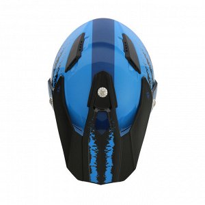 Шлем кроссовый, модель - BLD-819-7, черно-синий