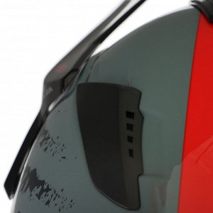 Шлем кроссовый, модель - BLD-819-7, черно-красный