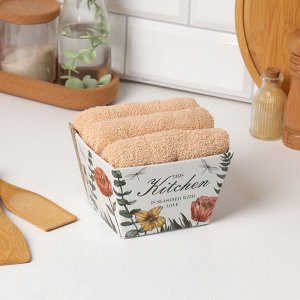 Набор полотенец «Этель» This Kitchen, 35x50 см - 3 шт., 100% хлопок, махра 340 г/м²
