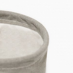 Текстил. корзинка Этель "HOME", цвет серый, 14х13 см, 50%хл, 50%п/э