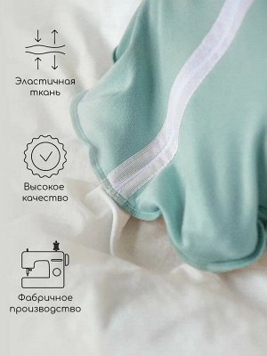 Пеленка-кокон на молнии с шапочкой Amarobaby Nature essence, зеленый