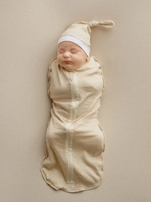 Пеленка (кокон на молнии) с шапочкой Amarobaby (Soft Hugs) 68/74 Звёзды
