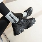 кроссовки женские утепленные, черные р-р 38