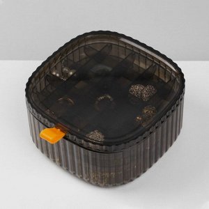 Органайзер для хранения украшений «Лео» 3 уровня, 32 ячейки, 15x15x7,5 см, цвет коричневый