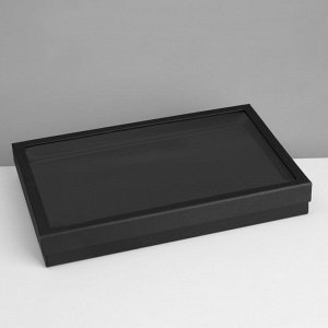 Подставка для украшений «Шкатулка» 100 мест, 29x19x4 см, цвет чёрный