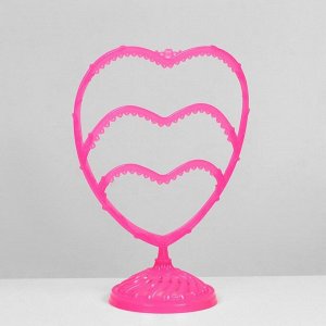Подставка для украшений «Сердце», 31 место, 13,5x24x30 см, цвет розовый
