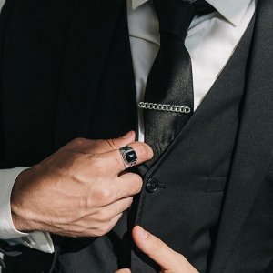 Зажим для галстука «Цепь», цвет серебро
