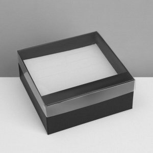 Подставка для украшений «Шкатулка» 12 мест, 14,5x14,5x6 см, цвет чёрный