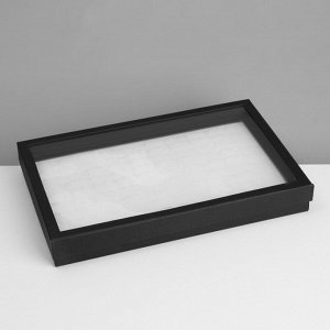 Подставка для украшений «Шкатулка» 100 мест, 29x19x4 см, цвет чёрно-белый