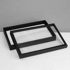 Подставка для украшений «Шкатулка» 100 мест, 29x19x4 см, цвет чёрно-белый