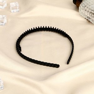 Ободок для волос "Ночка" гребень косичка, 1,8 см, чёрный