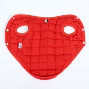 Куртка для собак "Nice", размер M (ДС 30 см, ОШ 30 см, ОГ 38 см), красная