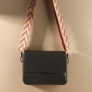 Ручка для сумки «Стрелки тройные», с карабинами, 139 ± 3 x 3,8 см, цвет белый/красный