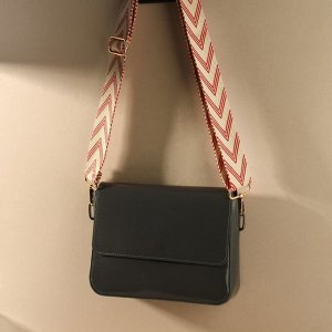 Ручка для сумки «Стрелки тройные», с карабинами, 139 ± 3 x 3,8 см, цвет белый/красный