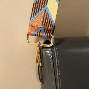 Ручка для сумки «Орнамент стрелки», стропа, с карабинами, 139 ± 3 x 3,8 см, цвет бежевый/коричневый