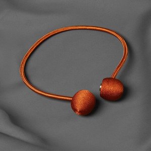 Подхват для штор «Шарики», d=3 см, 40 см, терракотовый