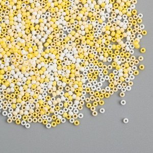 Бисер стекло 11/0 «Меланж жёлтый. Глянец», 10 г