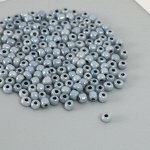 Бисер круглый 6/0 &quot;Графит перламутр&quot; 20 гр