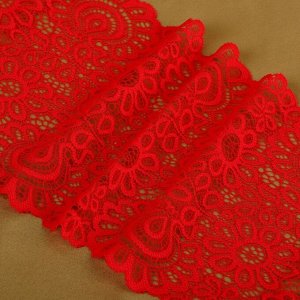 Кружевная эластичная ткань, 190 мм x 2,7 ± 0,5 м, цвет красный