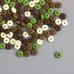 Бусины для творчества PVC "Колечки. Сосновый бор" набор 112 шт 0,7х0,7х0,3 см