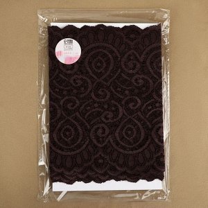 Кружевная эластичная ткань, 180 мм x 2,7 ± 0,5 м, цвет шоколадный