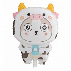 Воздушный шар фольгированный 28" «Кошка в костюме коровы», фигура